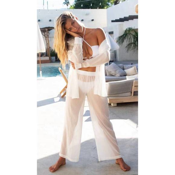 NEW JADE SWIM mika top in white - Picture 2 of 3